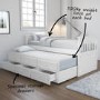 GRADE A1 - Oxford Captains Guest Bed With Storage in Pure White
