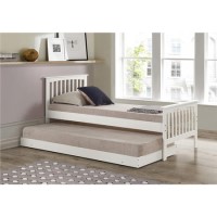 GRADE A1 - Oxford Single Guest Bed in Pure White - Trundle Bed Included