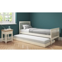 Oxford Single Guest bed in Cream - Trundle Bed Included