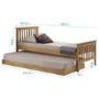 Oxford Single Guest Bed in Pine - Trundle Bed Included