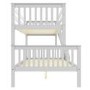 GRADE A1 - Oxford Triple Bunk Bed in Light Grey - Small Double