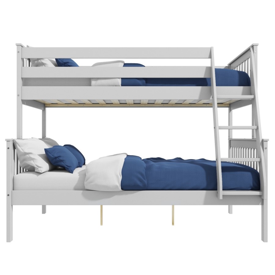 GRADE A1 - Oxford Triple Bunk Bed in Light Grey - Small Double