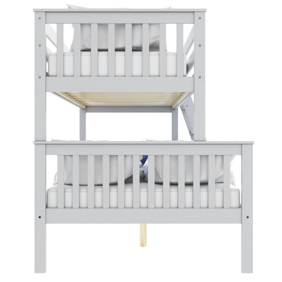 GRADE A1 - Oxford Triple Bunk Bed in Light Grey - Small Double