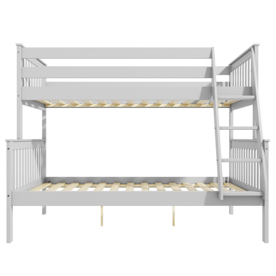 GRADE A1 - Oxford Triple Bunk Bed in Light Grey - Small Double