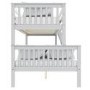 GRADE A1 - Oxford Triple Bunk Bed in Light Grey - Small Double
