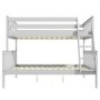 GRADE A1 - Oxford Triple Bunk Bed in Light Grey - Small Double
