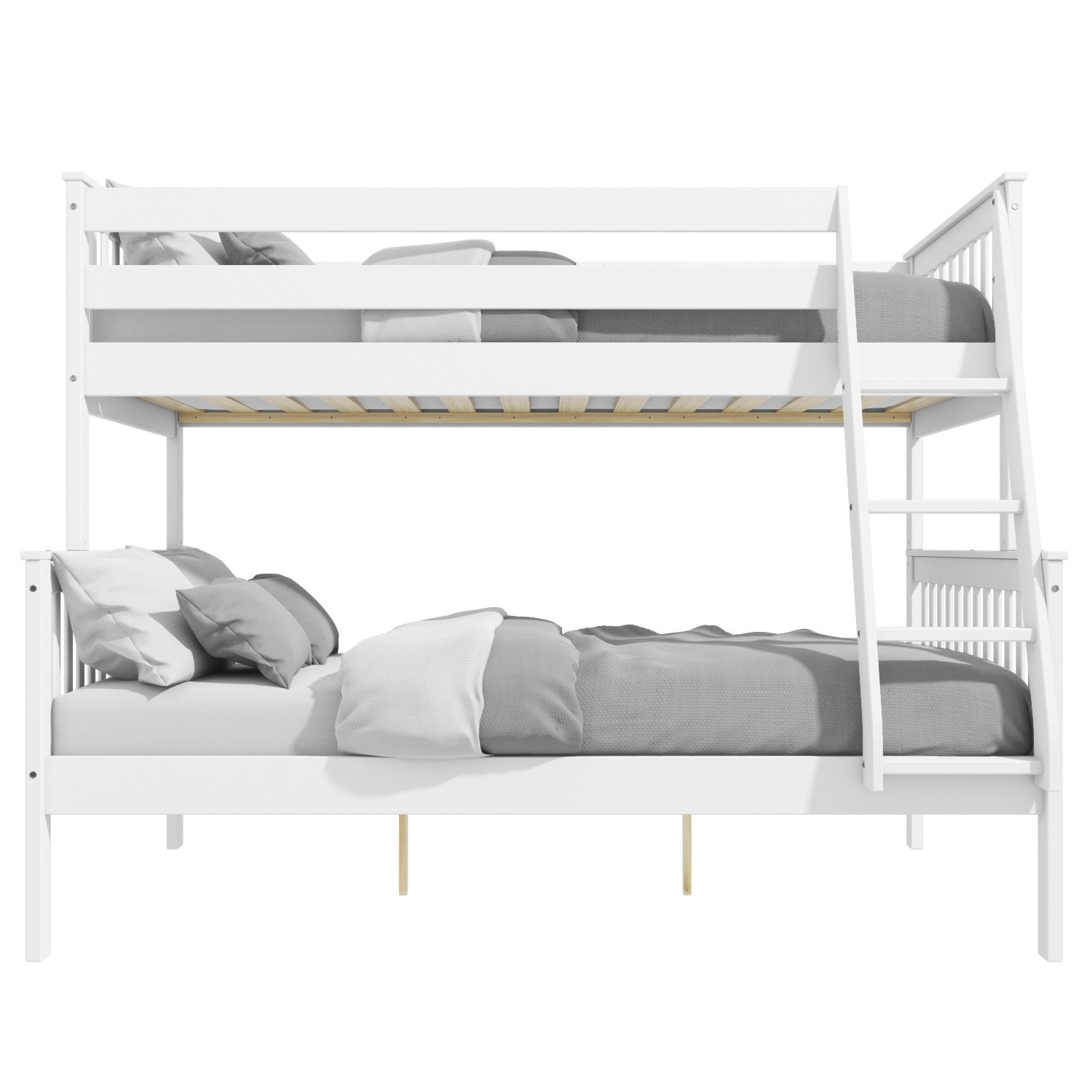 Oxford Triple Bunk Bed In White Small, Fire Station Bunk Bed Furniture Row