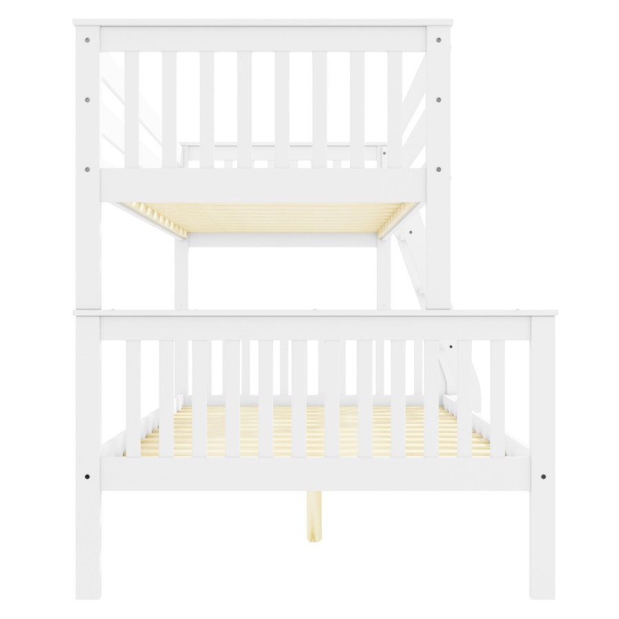 Oxford Triple Bunk Bed in White - Small Double