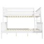 GRADE A1 - Oxford Triple Bunk Bed in White - Small Double