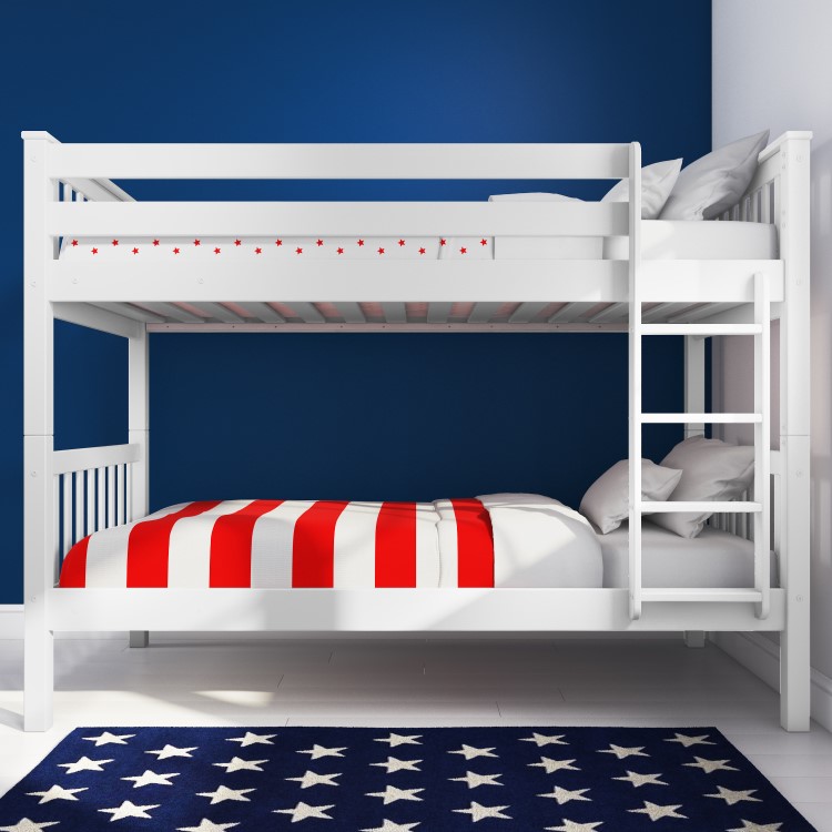 Oxford Single Bunk Bed in White