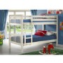 GRADE A2 - Oxford Stone White Single Bunk Bed - Ladder fixes to either side!