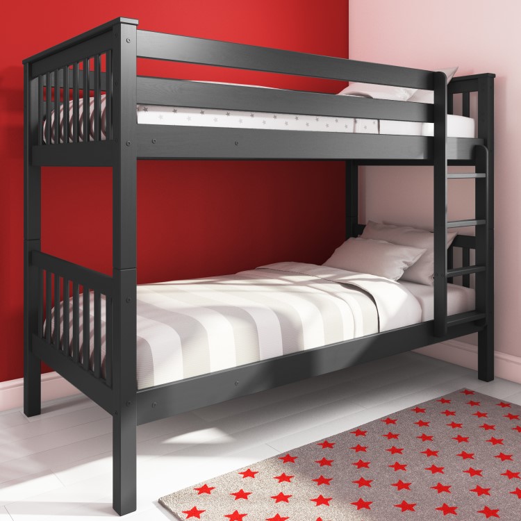 Oxford Single Bunk Bed in Anthracite Grey