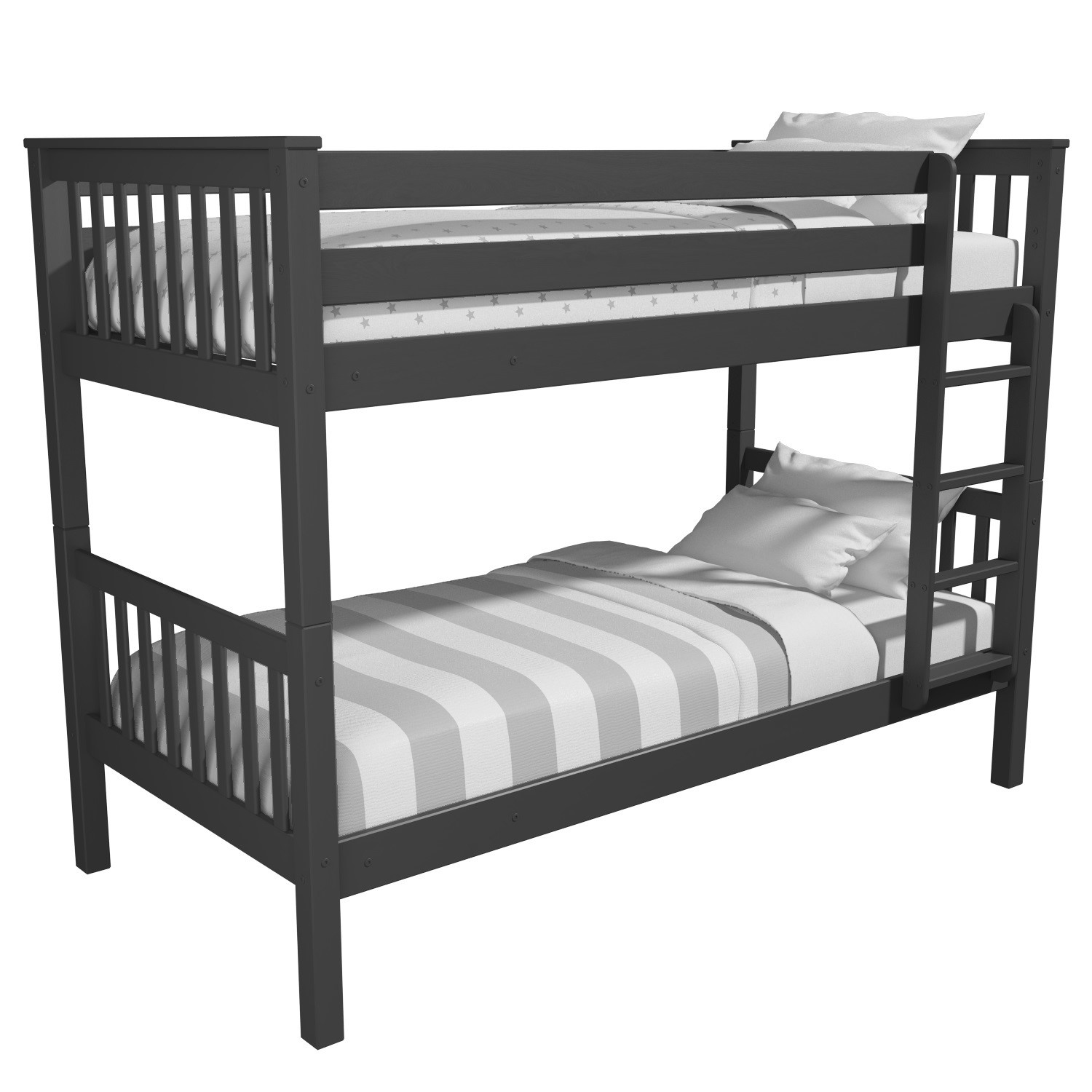 Oxford Single Bunk Bed In Anthracite Dark Grey Furniture123