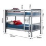 Oxford Single Bunk Bed in Light Grey