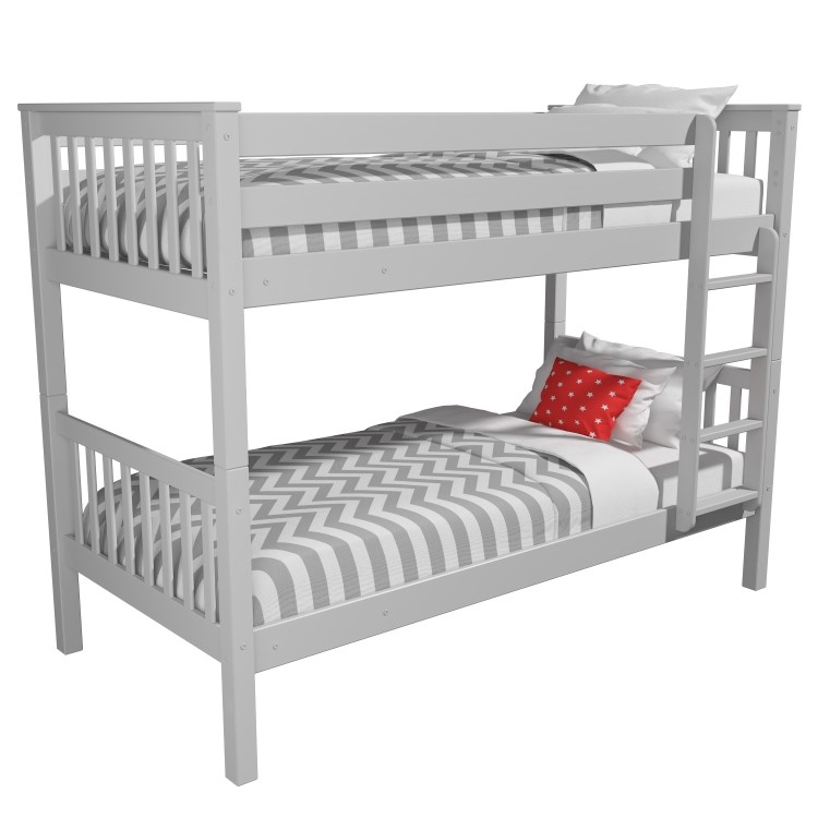 Oxford Single Bunk Bed in Light Grey