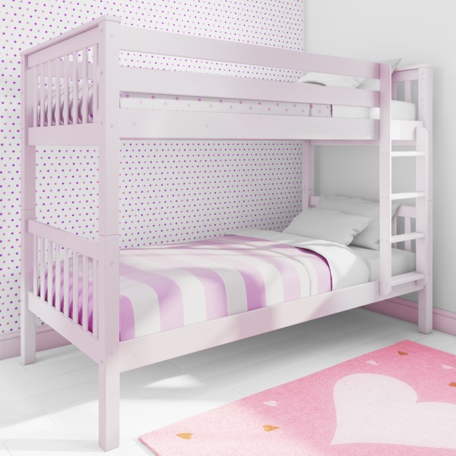 GRADE A1 Oxford Single Bunk Bed in Light Pink Furniture123