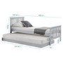 Oxford Grey Wooden Guest Bed with Trundle Included