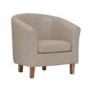 World Furniture Oxford Faux Leather Tub Chair in Ivory