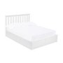 White Wooden Double Ottoman Bed - Oxford - LPD