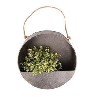 Round Zinc Hanging Wall Planter - Fallen Fruits 
