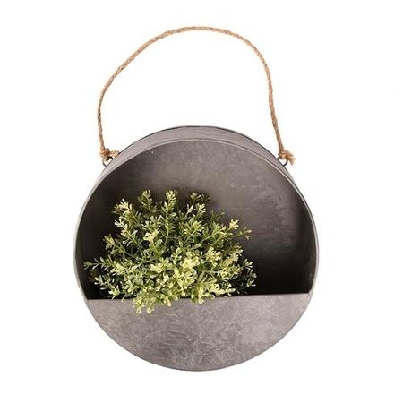 Round Zinc Hanging Wall Planter - Fallen Fruits 