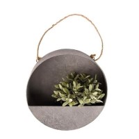 Round Zinc Hanging Wall Planter - Fallen Fruits 