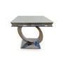 Vida Living Orion White Glass Top Lamp Table with Metal Base