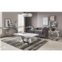 Vida Living Orion White Glass Top Lamp Table with Metal Base