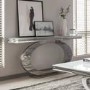 GRADE A1 - Vida Living Orion White Glass Console Table