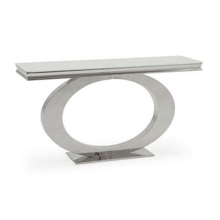 Orion Mirrored Console Table in White - Vida Living