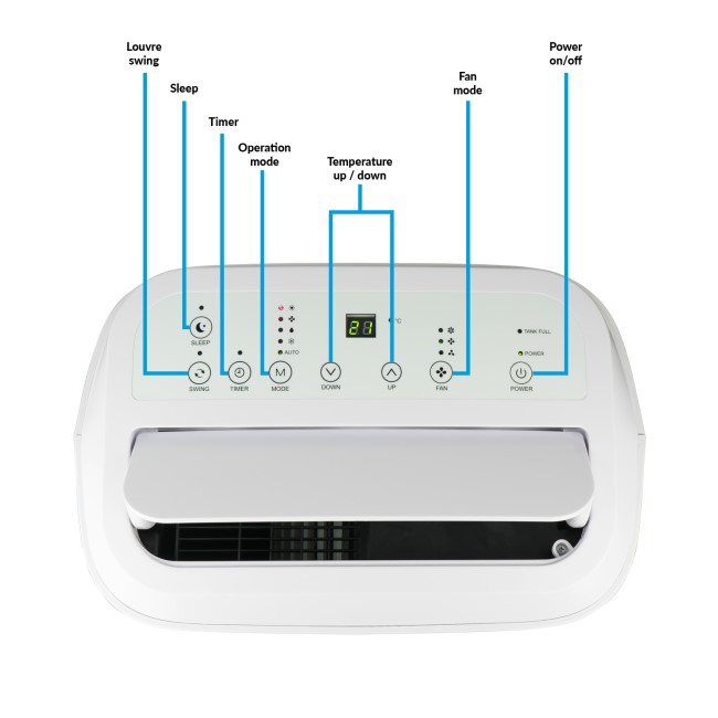 electriQ 18000 BTU Portable Air Conditioner with Heat Pump