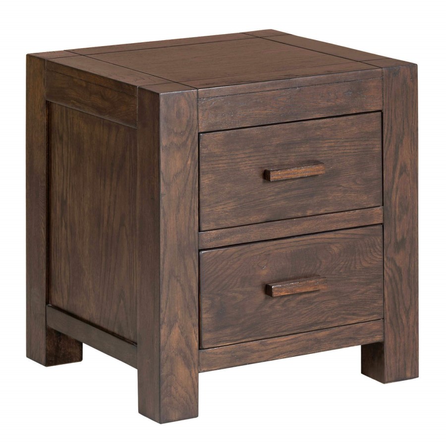 Pacific 3 Piece Bedroom Set in Solid Dark Oak - Walnut Effect