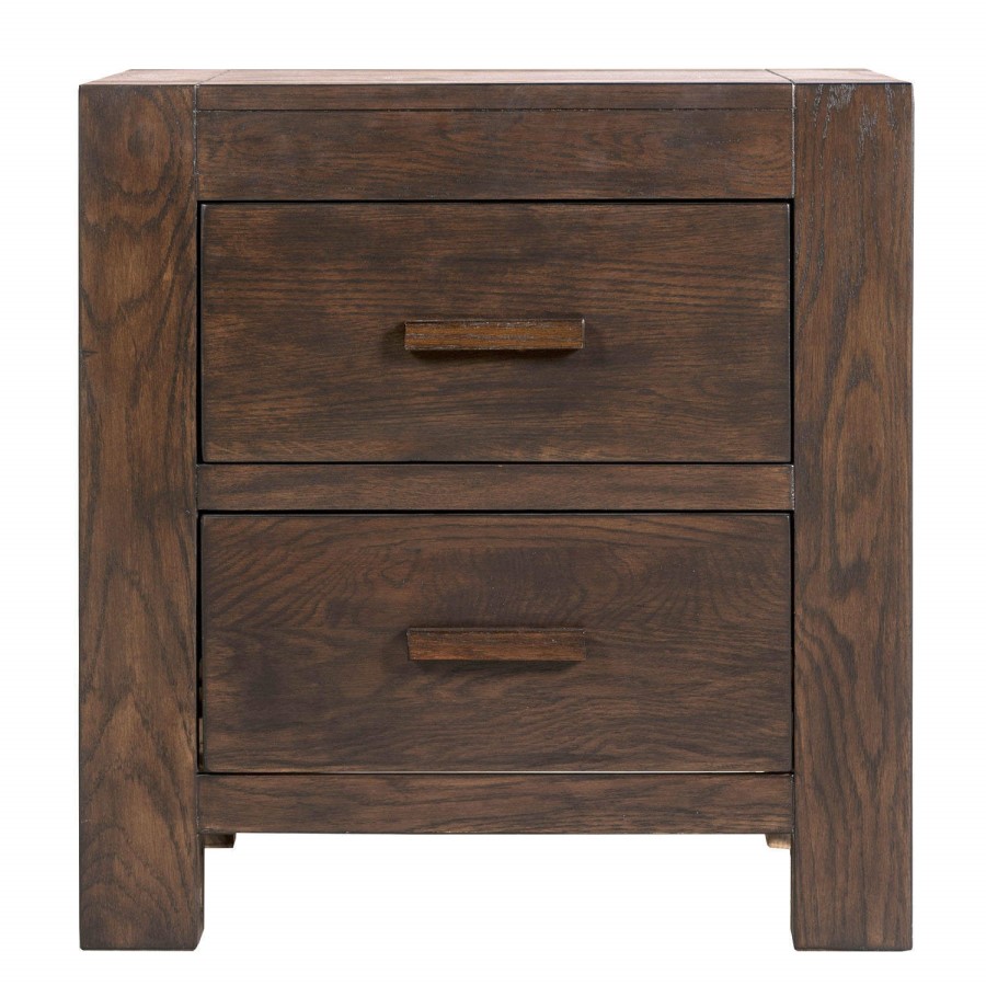 Pacific 3 Piece Bedroom Set in Solid Dark Oak - Walnut Effect