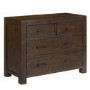 Pacific Solid Dark Oak Chest of Drawers - Walnut Effect