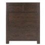 Pacific 3 Piece Bedroom Set in Solid Dark Oak - Walnut Effect