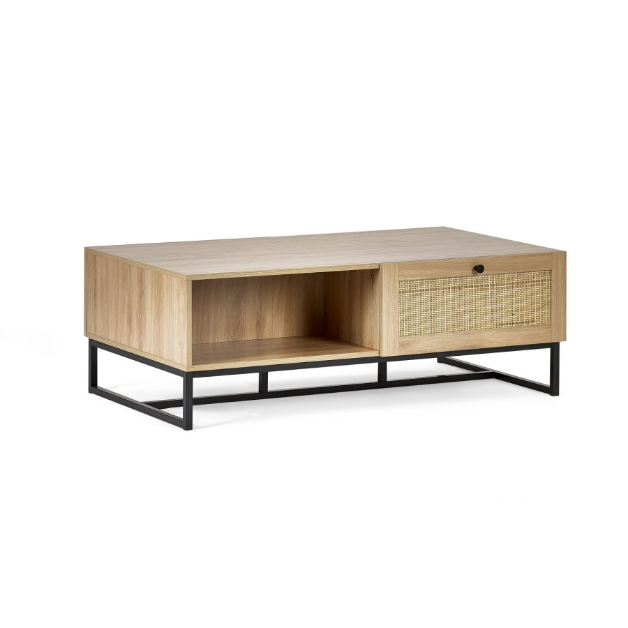 Rectangular Oak Coffee Table with Storage - Padstow