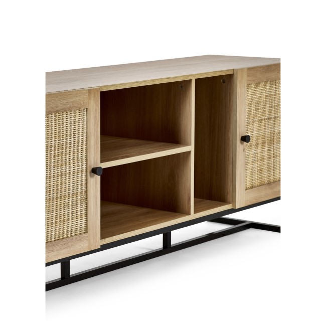 Large Oak TV Stand with Storage - TV's up to 64" - Padstow