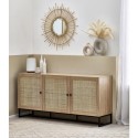 PAD007 Large Oak Sideboard with Rattan Doors - Padstow