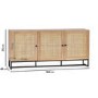 Large Oak Sideboard with Rattan Doors - Padstow