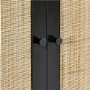 Black Rattan 2 Door Double Wardrobe with Drawer - Padstow - Julian Bowen