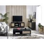 Rectangular Black Wooden Coffee Table with Storage - Padstow