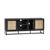 Large Black TV Stand with Storage - TV's up to 64" - Padstow