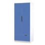 Birlea Furniture Paddington 2 Door 1 Drawer Wardrobe in White and Blue