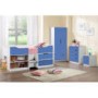 Birlea Furniture Paddington 2 Door 1 Drawer Wardrobe in White and Blue