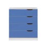 Birlea Furniture Paddington 4 Drawer Chest in White and Blue