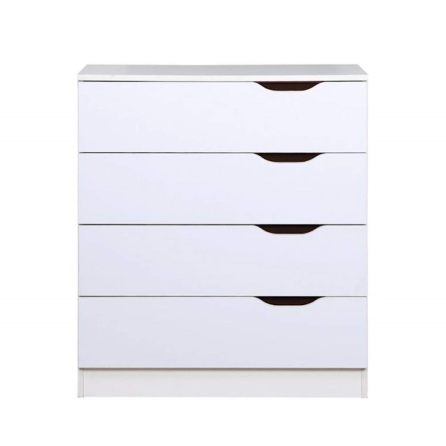 Birlea Furniture Paddington 4 Drawer Chest in White and Oak