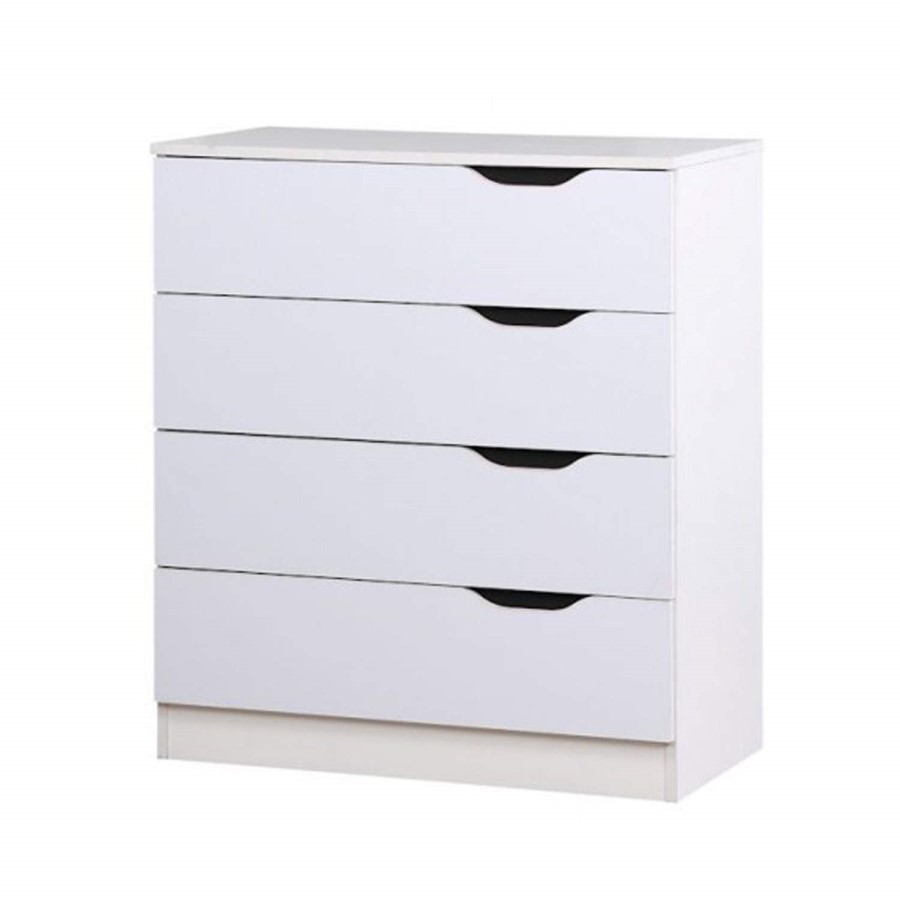 Birlea Furniture Paddington 4 Drawer Chest in White and Oak