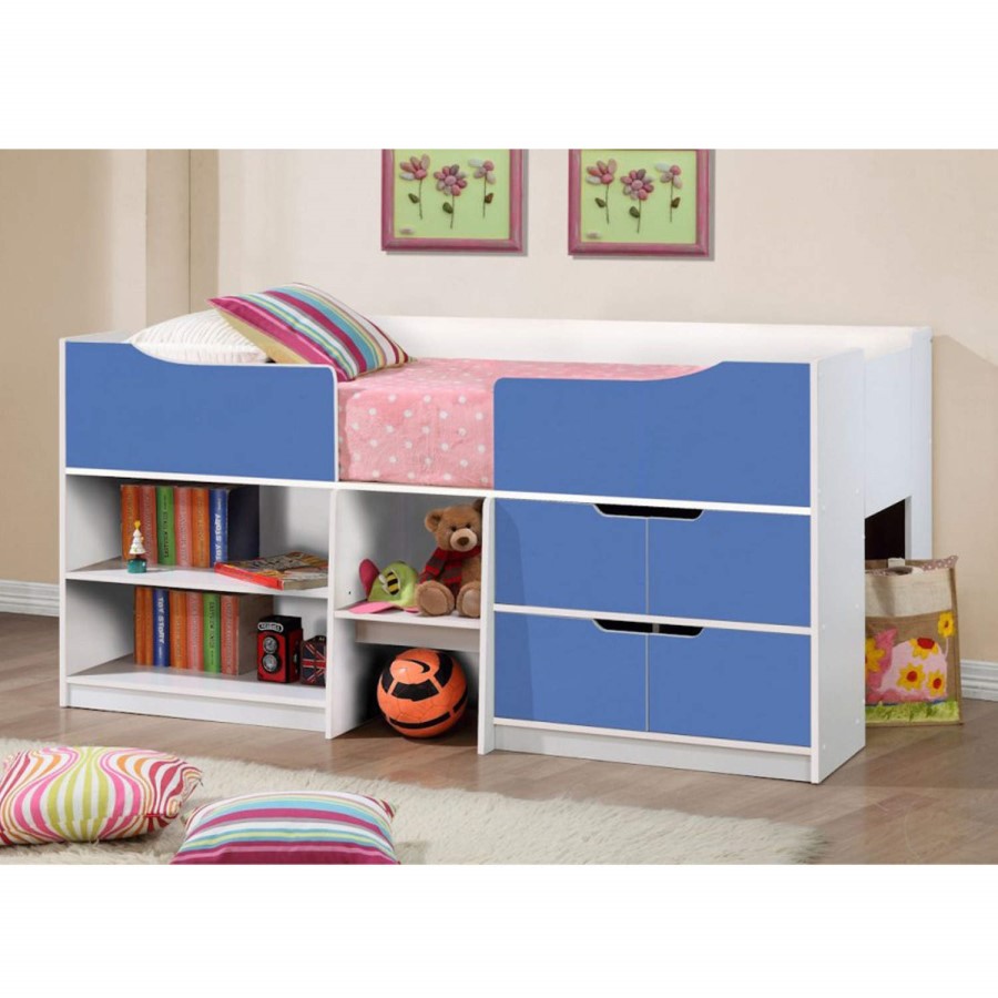 Birlea Paddington Cabin Bed in White and Blue
