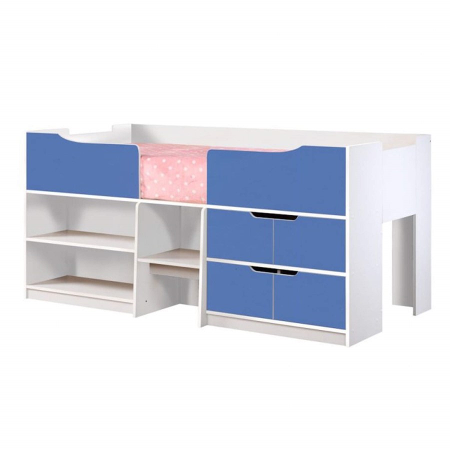 Birlea Paddington Cabin Bed in White and Blue