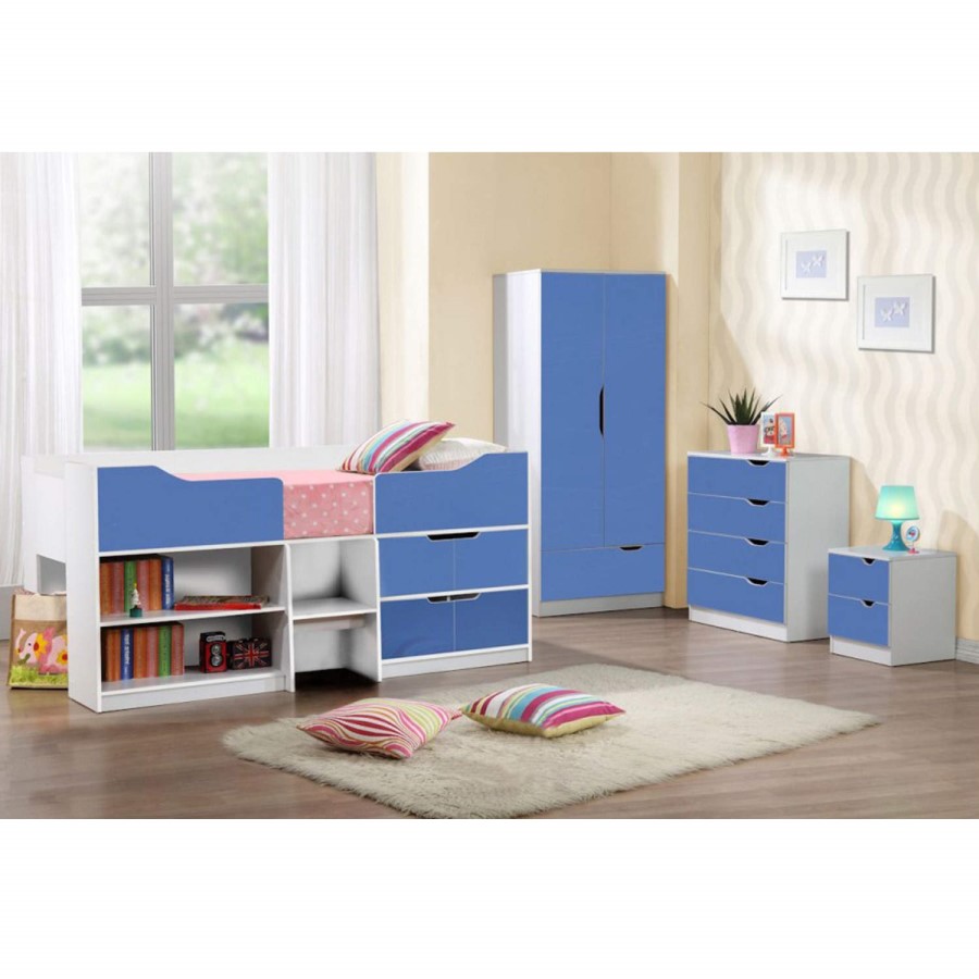 Birlea Paddington Cabin Bed in White and Blue